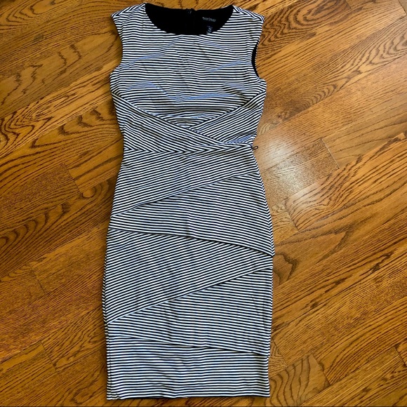 White House Black Market Striped Bodycon Dress - Picture 2 of 7